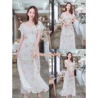 ราคา เดรสยาว ลายปลาดาว สีครีม ใส่สบาย ใส่ทำงาน ใส่ออกงานได้หมด มาใหม่!!พร้อมส่ง (12601947319)