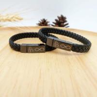 ราคา ข้อมือหนังแท้ สลักชื่อฟรี (1317275472)
