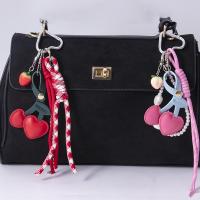 ราคา Niche Leather Cherry Mobile Phone Chain Bag Pendant Korean Cute Fun Resin Fruit Key Pearl Chain Premium (43077636840)