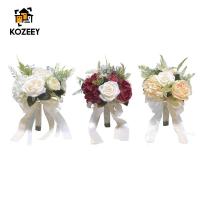 ราคา KOZEEY เจ้าสาวช่อดอกไม้โรแมนติกเพื่อนเจ้าสาวช่อดอกไม้ตกแต่งดอกไม้ประดิษฐ์สําหรับครบรอบเจ้าสาว Centerpieces งานปาร์ตี้ (50555587899)