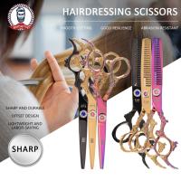 ราคา ทําผม พลอยเทียม กรรไกรร้านตัดผมมืออาชีพกรรไกรแบนชุดช่างทําผมพิเศษบางเรียบตัดผมกรรไกรตัดผม6นิ้ว (41966350146)