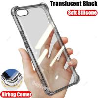 ราคา เคสโทรศัพท์มือถือ ซิลิโคนนุ่ม ใส กันรอยขีดข่วน สีดํา สําหรับ iPhone 5 5S SE 2016 6 6s 7 8 Plus X XR XS Max SE 2022 (24016401158)