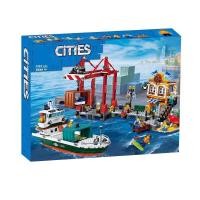 ราคา ✨[พร้อมสต็อก] เรือขนส่งสินค้าของเล่นเข้ากันได้กับเลโก้ซิตี้ชุดฮาร์เบอร์และขนส่งสินค้า60422เด็กชายประกอบอาคารบล็อกของเล่นเด็กของขวัญป (25695473253)