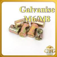 ราคา น็อตค้อน M6M8 เฟอร์นิเจอร์ตู้หนังสือสกรูเตียงอุปกรณ์เสริมเตียงเด็กแนวนอนน็อตหัวค้อนน็อตค้อนCYG-FC (54053104007)