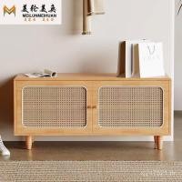 ราคา สตูลสไตล์ญี่ปุ่นเรียบง่ายไม้เนื้อแข็งชั้นวางรองเท้าในครัวเรือนเปลี่ยนประตูตู้รองเท้าสตูลตู้ทางเข้าแบบบูรณาการพร้อมประตูตู้ (46753068495)