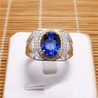 ราคา แหวนเหล็กไทเทเนียม ประดับเพทายคริสตัล สีฟ้า เครื่องประดับแฟชั่น หรูหรา (24223948258)