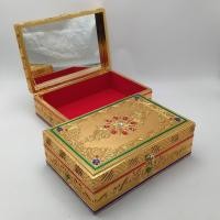 ราคา กล่องเก็บของ ใส่พระ เครื่องประดับ กล่องไม้ ปิดทอง หีบไม้ มีกระจก เดินเส้นล้านนา (23564459032)