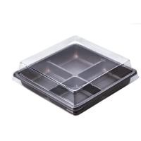 ราคา กล่องพลาสติกใส 4 ช่อง E-44 ฐานน้ำตาล จำนวน 50 ใบ (09-7430) (7931359816)