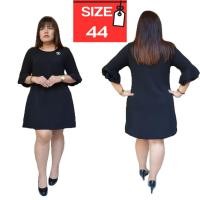 ราคา เสื้อผ้าคนอ้วน ชุดทำงานคนอ้วน เดรสคนอ้วน ชุดเดรสสาวอวบ ชุดดำคนอ้วน Plus Size T5107 (18329799076)