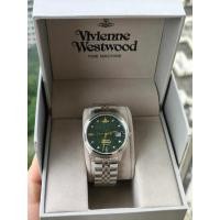 ราคา Vivienne Westwood Empress Vivienne พร้อมสายเงินนูนและหน้าปัดสีเขียว Size: 39MM (40377982270)