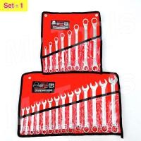 ราคา YETI แพ็คคู่ถูกกว่า ชุดประแจแหวนปากตาย 14ตัว พร้อม ชุดประแจแหวนคู่ 7ตัว เหมาะสำหรับไว้ติดรถยนต์ มอเตอร์ไซค์ เหล็กเนื้อดี (21777985509)