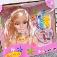 ราคา ♀️หัวตุ๊กตาแต่งหน้า-ทำผม ♀️ พร้อมเครื่องสำอาง สูง 23 ซม. ชุดอุปกรณ์เสริมสวยเด็ก Beauty Set for Kids YM19-2D (3436407670)
