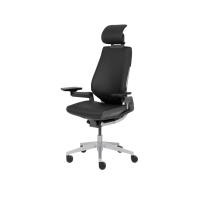 ราคา Modernform Steelcase เก้าอี้ Ergonomic รุ่น Gesture พร้อมพนักพิงศีรษะ โครงเงิน หุ้มหนังแท้สีดำ (43114273793)
