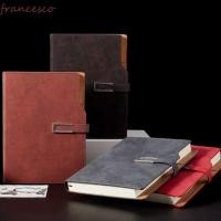 ราคา สมุดบันทึก FRANCESCO A5 หนัง PU พร้อมที่ใส่การ์ดสมุดบันทึกใบหลวม 100 แผ่นไดอารี่ย้อนยุคที่จะทํารายการการประชุม นาทีหนังสือหญิง (56404589364)