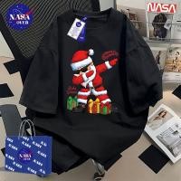 ราคา 【จัดส่งจากกรุงเทพฯ】NASA Christmasฤดูร้อน คอกลม oversize แขนสั้น hiphop ลายซานตาคลอส ยูนิเซ็กส์ cool เสื้อYG2824 (45751637416)