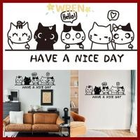 ราคา WREN สติกเกอร์ติดผนังลายการ์ตูนแมว อคริลิคสำหรับตกแต่งบ้านและพื้นหลังสร้างสรรค์ (51700722435)
