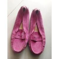 ราคา รองเท้าสวมหนังกลับสีชมพูมือสอง Tods ไซส์ 34 ยาว 21.5 (43961290559)