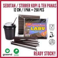 ราคา หลอดกาแฟร้อน 12 ซม. | เครื่องกวนกาแฟและชา 250 ชิ้น เกรดอาหาร ทนความร้อน | ปลากระพือแบน (50302365062)