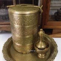 ราคา ชุดทำบุญเข้าวัดงานทองเหลืองตอกลายทั้งชุด (2814796926)