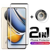 ราคา 2in1 ฟิล์มกระจกนิรภัยกันรอยหน้าจอ แบบโค้ง สําหรับ realme 11 pro Plus 11pro+ realmi 5G 2023 (19890421315)