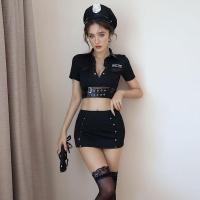 ราคา Yชุดชั้นในสุดเซ็กซี่เครื่องแบบตำรวจสีดำชุดตำรวจชุดกระโปรงสำหรับตำรวจชุดกลางคืนชุดการแสดงบนเวทีของผู้หญิง (25087764083)