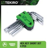 ราคา TEKIRO HEX KEY SET MM (สั้น) ใหม่เสร็จสิ้น 8 ชิ้น HK-SS1202 (49954604014)