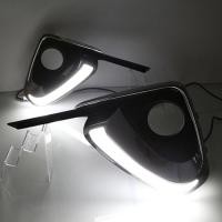 ราคา LED DRL Daytime Running Lights Fog Light Cover Grille Frame Fog Lamps For Toyota Fortuner 2015 2016 (43578493986)