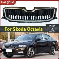 ราคา Car Front Racing Bumper Grille Upper Grill for Skoda Octavia 2015 2016 2017 Racing Grills ABS Chrom (50504923950)