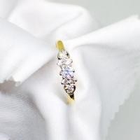 ราคา แหวนเพชร cz หุ้มทองคำแท้ 18K หนาพิเศษ ตอกไค๊ด 18K (210493546)