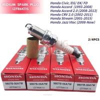 ราคา 2 ชิ้น/4 ชิ้นหัวเทียน NGK Iridium สําหรับ Honda City 2003-2013 SEL & TMO/ Honda Jazz 2003 - 2013 SEL & TMO IZFR6K13 9807B-56A7W (44301282824)