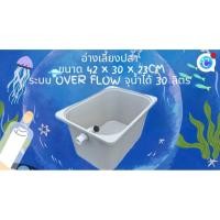 ราคา อ่างเลี้ยงปลาสีขาว อ่างเทาท่อขาว ขนาด 42x30x23 CMระบบover flow เลี้ยงปลาสวยงาม อ่างเลี้ยงปลา อ่างปลาบอลลูน อ่างปลาเมดา (55353957492)