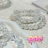 ราคา เกรดพรีเมียม เคลียร์ควอตซ์ Clear quartz กำไลหิน ควอตซ์ใส ลายสายฟ้า ควอตซ์ใสดิบ สีใส หินแท้ หินมงคล (45951397604)