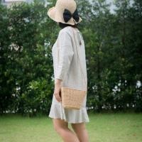 ราคา ส่งฟรี❗ กระเป๋าสาน สไตล์มินิมอล minimal กระเป๋าผักตบชวา สไตล์เกาหลี (2750984818)