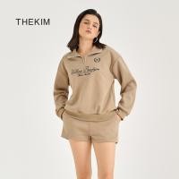 ราคา THEKIM Ivory Calm ขายปลีกชุดกางเกงขนแกะสั้นกางเกงหลวมสั้นทําจากวัสดุนุ่ม Wellness Paradigm B376 (53950720493)