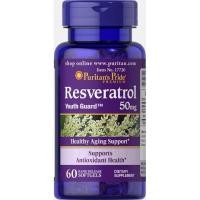 ราคา ต้านอนุมูลอิสระ เผาผลาญน้ำตาล puritan Resveratrol 50 mg 60 Rapid Release Softgels (4343981294)