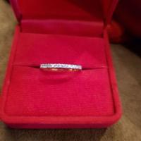 ราคา ของใหม่ แหวนเพชรแถวเรียงครึ่งวงนิ้ว น้ำหนักรวม 30 ตังค์ ตัวเรือนทอง 90 size 51 (7616829986)