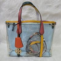 ราคา Tory burch perry pvc small tote แท้% มือ2 (40726994263)