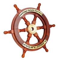 ราคา นำเข้า ️✨ พวงมาลัยเรือไม้สักแท้ – Handmade Rosewood Ship Wheel ✨️ ขนาด 36 นิ้ว (42968095993)