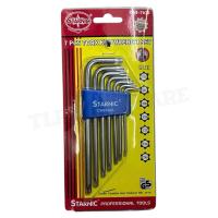 ราคา ชุดประแจหัวดาว STARNIC มี 7 ตัวในชุด ประแจหัวทอร์ค ประแจหัวทอร์ค ประแจแอล กุญแจหัวดาว คุณภาพวัสดุอย่างดีทนทานครับ (26280580820)