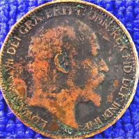 ราคา เหรียญ​อังกฤษ​อายุ​100​กว่า​ปี​ UK, 1​ Farthing, (Edward VII), #​3343T, ใช้แล้ว​ (22282378265)