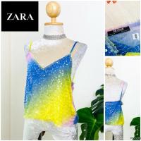 ราคา แบรนด์ Zara แท้ 100%เสื้อ งานเกล็ดวิบวับ สีสายรุ้ง ใส่ออกงาน ปาร์ตี้ ชุดออกงาน ชุดปาร์ตี้ วันเกิด (25030309933)