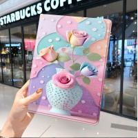 ราคา เคส Ipad ดอกไม้ Air/mini5/6/7 9.7in/10.5in/Pro(2017) แคลมป์สองด้าน 5th/7th 8th 9th 10th 2024 Line wind ดูดี X-(4491)-1 (41177004800)