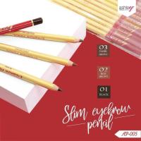 ราคา (1แท่ง) AP-005 Ashley Eyebrow Pencil แอชลี่ย์ ดินสอเขียนคิ้ว คิ้วสลิม แท่งทอง เขียนง่าย ติดทน สีชัด (21156137206)