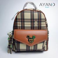 ราคา กระเป๋าเป้ 9 นิ้ว Daivd Duke (TTWN BEAR) ลายตารางหนังPU (งานแท้100%) (8712173297)