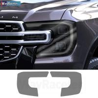 ราคา 2 ชิ้นไฟหน้ารถป้องกันฟิล์มควันโปร่งใสสีดํา TPU สติกเกอร์สําหรับ Ford Ranger 2023 2024 T9 Wildtrack Raptor Accessorie (51754561969)