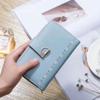 ราคา กระเป๋าสตางค์ใบกลาง แบรนด์แท้ Prettyzys สีฟ้า (2297310350)