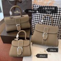 ราคา Delvaux Delvaux Elephant Grey Le Brillant Series กระเป ๋ าถือเย ็ บด ้ านนอกกระเป ๋ าสะพายกระเป ๋ า (27102893072)