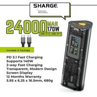 ราคา SHARGE 170W 24000MAh พาวเวอร์แบงค์พร้อมหน้าจอ IPS DC พาวเวอร์แบงค์แบบพกพา (26157449961)