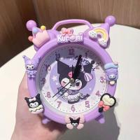 ราคา Sanrio Hello Kitty นาฬิกาปลุกเด็กใหม่ Kuromi การ์ตูนน่ารักสร้างสรรค์นาฬิกาตั้งโต๊ะนักเรียน Wake Up Artifact นาฬิกาตั้งโต๊ะ (52804814525)