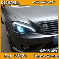 ราคา KOWELL Car Styling For Benz W221 Headlight 2005-2009 Front Lamp without AFS Function Black Housing (54754377403)